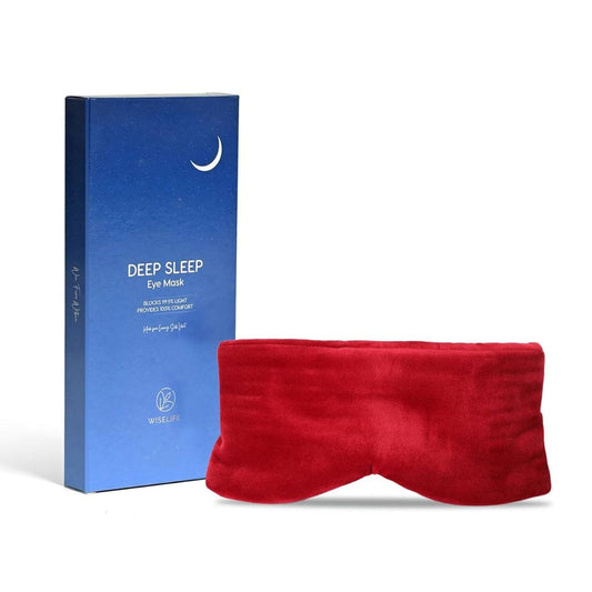 LX INDIA Eye Mask WiseLife Luxury Silk Velvet Sleep Eye Mask For Men and Women Maroon