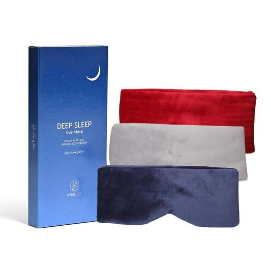 LX INDIA Eye Mask WiseLife Luxury Silk Velvet Sleep Eye Mask For Men and Women Set Of 3