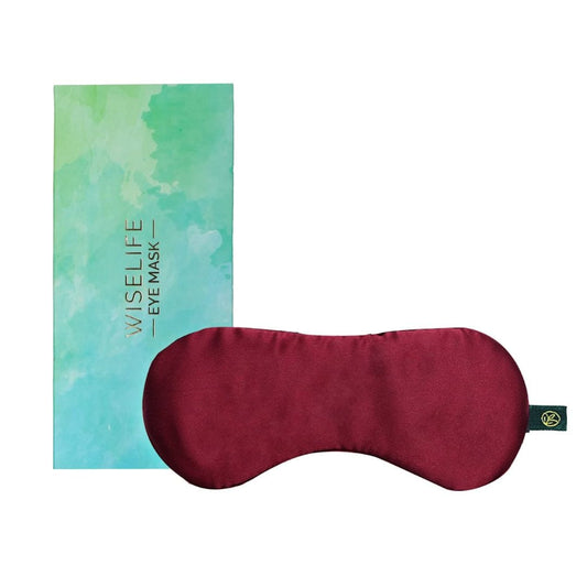 LX INDIA Eye Mask WiseLife Natural Mulberry Silk Eye Mask Maroon