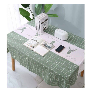 LXINDIA Table Cloth wolpin 4 Seater Dining Table Cover &amp; Center Table Cover