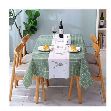 LXINDIA Table Cloth wolpin 4 Seater Dining Table Cover and Center Table Cover