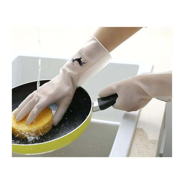 LXINDIA Gloves wolpin Hand Gloves for Dishwashing Polyvinyl Chloride