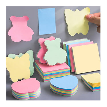 LXINDIA Stickey Notes Wolpin Sticky Notes 600 Sheets Cute Shapes (6 Shapes x 100 Sheets Each)