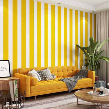 LXINDIA Wallpaper Wolpin Wall Stickers DIY Wallpaper for Hall (45 x 500 cm)Yellow