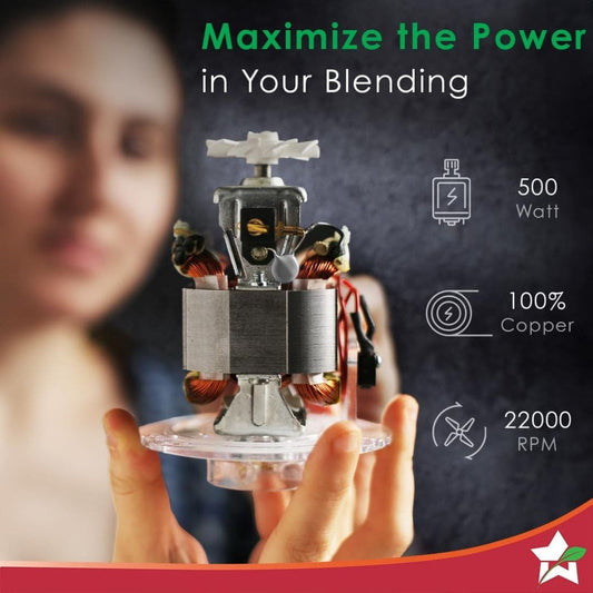 LX INDIA Juice Blender Wonderchef Nutri-blend Activ Mixer Grinder Blender 500 W Black