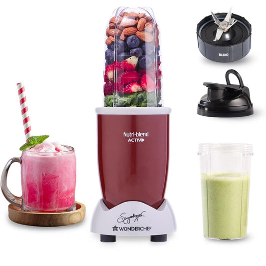 LX INDIA Juice Blender Wonderchef Nutri-blend Activ Mixer Grinder Blender 500 W Red
