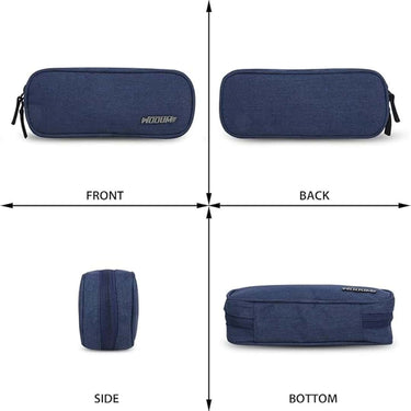 LXINDIA Pencil Box Wooum Fabric Pouch  (Navy Blue)