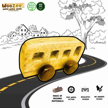 LXINDIA Toys WooZee Wooden Toy Bus