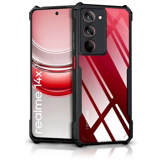 LXINDIA Protection Covers WOW IMAGINE Shock Proof Back Case for Realme 14x 5G Black