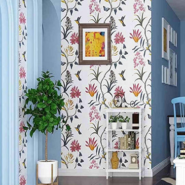 LXINDIA Wallpaper WOW Interiors Branches Floral  PVC SELF Adhesive Wallpaper