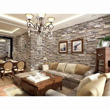 LXINDIA Wallpaper WOW Interiors Multi color Brick SELF Adhesive Wallpaper