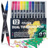 LXINDIA Sketch Pen Wynhard 12 Shades Dual Tip Sketch Pen Set