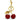 LX INDIA Key Chain XCLUSY Glitter Cherry Bag Charm with Key Ring