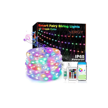 LXINDIA Fancy Lights XERGY Rgb Usb Twinkle Smart Fairy Light String 10 Meter White Wire Music Bluetooth Mesh App Ir Remote