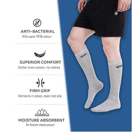 LX INDIA football socks XJARVIS MACAO Sports Socks-Grey