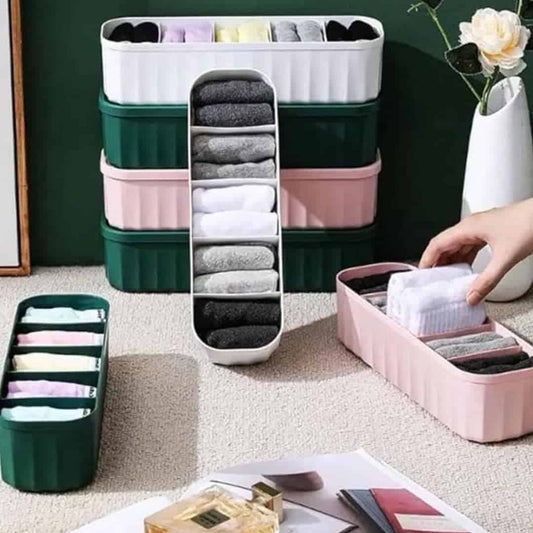 LXINDIA organizer XMART INDIA Wardrobe Storage Box Set of 4 (Multicolor)