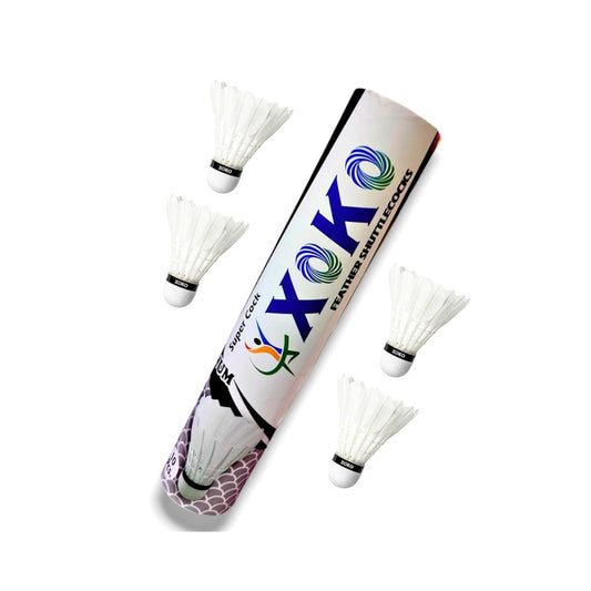LXINDIA Shuttle Cock XOKO, Super Cork Feather Shuttlecocks, Pack of 10