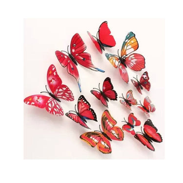 LX INDIA Wall Stickers Xtore 12pcs 3D Home Decor Butterfly Comes with Sticking pad (Set of 12)