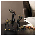 LXINDIA Show Piece Xtore Creative Resin Golden and Black Reindeer Sculptures