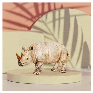 LXINDIA Show Piece Xtore Home Decor Lucky Horned Rhino Statue Table Accent (Pack of 1)