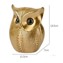 LXINDIA Show Piece Xtore Modern Classy Lucky Owl Resin Art Figure Showpiece (Golden)