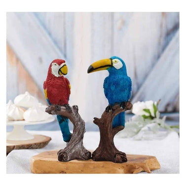 LXINDIA Show Piece Xtore Parrot Love Couple Vastu Bird Figurine Showpiece Sitting on Tree for Home Decor