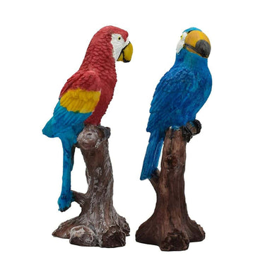 LXINDIA Show Piece Xtore Parrot Love Couple Vastu Bird Figurine Showpiece Sitting on Tree for Home Decor