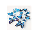 LX INDIA Wall Stickers Xtore  Plastic 3D Home Build Beautiful Butterfly with Sticking Pad (Ocean Blue) -Set of 12