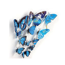 LX INDIA Wall Stickers Xtore  Plastic 3D Home Build Beautiful Butterfly with Sticking Pad (Ocean Blue) -Set of 12