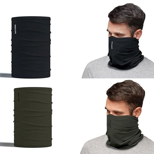 LX INDIA Face Mask XTRIM Bamboo Bandana Face Mask Black and Khaki