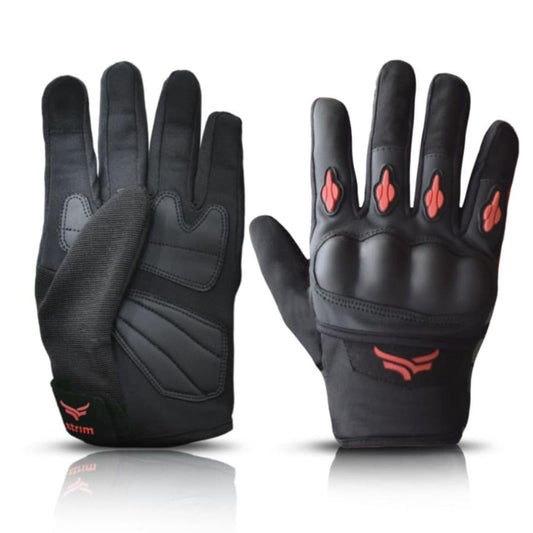 LX INDIA Gloves Large XTRIM Protekt Universal Bike Riding Gloves for Men Black and Red