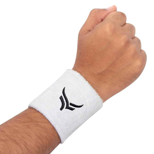 LX INDIA Sweat Bands white Xtrim Unisex Hand Band (Pack of 2 ), Wrist Band for Men & Women