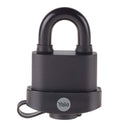 LXINDIA Lock Yale Y220B/51/118/1 Black Weatherproof Padlock with Protective Cover (51 mm) 3 Keys