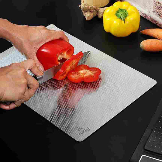 LX INDIA Chopping Board YEDY 304 Stainless Steel Honeycomb Chopping Board Large 35L x 25W x 0.2Th