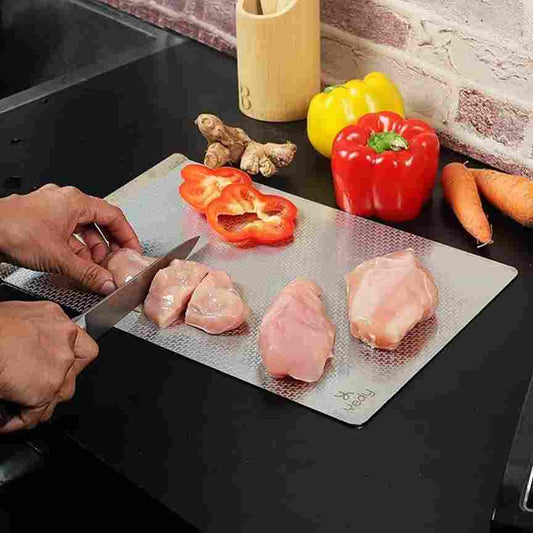 LX INDIA Chopping Board YEDY 304 Stainless Steel Honeycomb Chopping Board Large 35L x 25W x 0.2Th