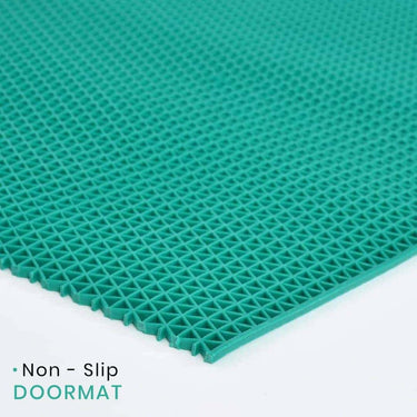 LXINDIA mats Yellow Weaves Anti Skid Multipurpose PVC Rubber Mat for Floor (Green)