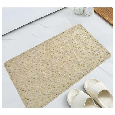 LXINDIA mats Yellow Weaves Anti Skid Shower Mat (Beige)