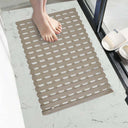 LXINDIA mats Yellow Weaves Anti Skid Shower Mat (Cream)