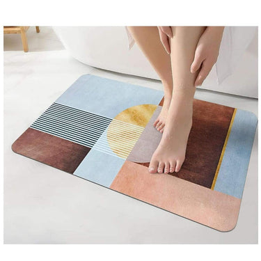 LXINDIA mats Yellow Weaves Anti Slip Water Soaking Bath Mat (Pack of 2) (Multicolor)