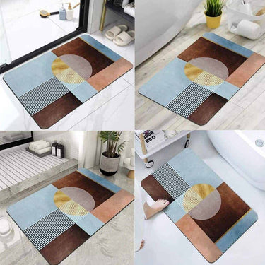 LXINDIA mats Yellow Weaves Anti Slip Water Soaking Bath Mat (Pack of 2) (Multicolor)