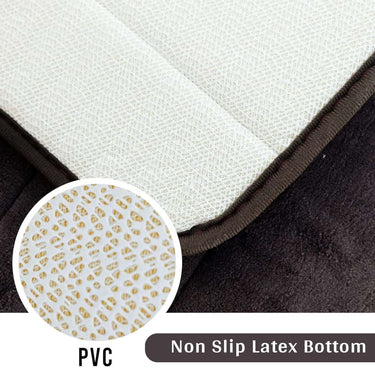 LXINDIA mats Yellow Weaves Non-Slip Soft Memory Foam Bath Mat (Brown)