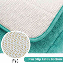 LXINDIA mats Yellow Weaves Non-Slip Soft Memory Foam Bath Mat (Sky Blue)