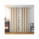 LXINDIA Curtains Yellow Weaves Rich Jacquard Fabric Curtains for Door 7 Feet