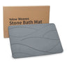 LXINDIA mats Yellow Weaves Stone Bath Mat (Zig Zag Grey)