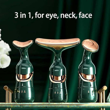 LXINDIA Face Massager YOGIMOONI 2 In 1 Anti Wrinkles Vibration Facial Neck Eyes Massager Sculpting Tool