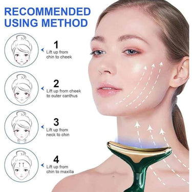 LXINDIA Face Massager YOGIMOONI 2 In 1 Anti Wrinkles Vibration Facial Neck Eyes Massager Sculpting Tool