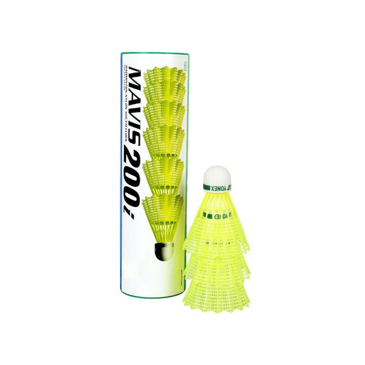 LX INDIA Shuttle Cock Yonex Mavis 200i Nylon Shuttle Cock - Yellow, Pack of 6