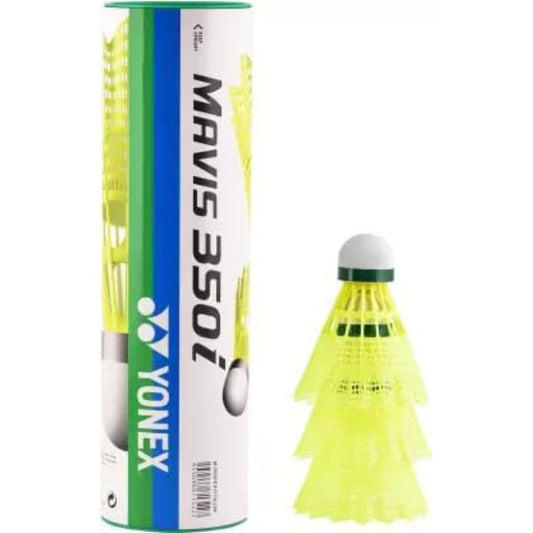 LX INDIA Shuttle Cock Yonex Mavis 350i Green Cap Nylon Shuttlecock (Yellow), Badminton