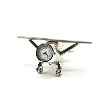 LXINDIA Show Piece ZAHEPA Aeroplane Miniature Table Clock Showpiece