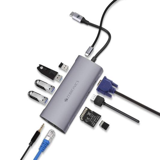 LX INDIA USB HUB ZEBRONICS 11 in 1 USB Type C Multiport